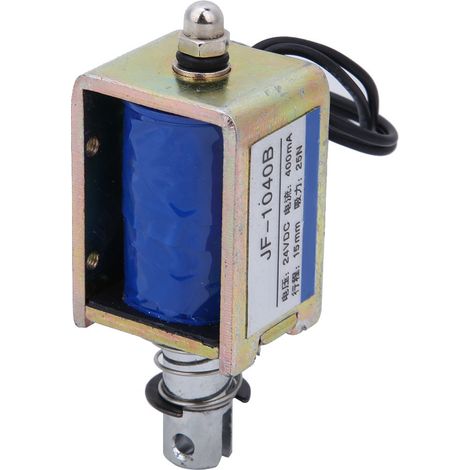 Électroaimant JF-1040B 25N 24V CC, type push-pull, course de 15 mm (1/5)