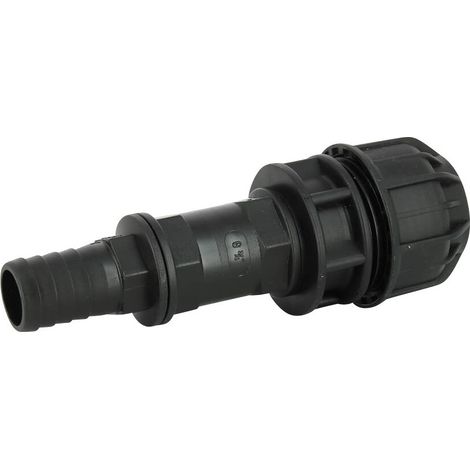 Raccord droit cannelé 25 mm - kit couplage cuve (1/3)