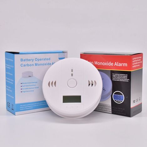 Carbon Monoxide Detector, Smoke Detector, Home Smoke Carbon Monoxide Alarm, Low Power High Accuracy LCD Digital Display (1/3)
