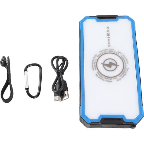 Ortviai Power Bank Solaire 36800 mAh avec 34 LED et 4 ports USB pour Camping Extérieur (1/5)