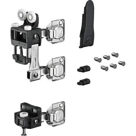 Hettich WingLne L,                                            Laufteilset mit unteRr Führung ohne SchLeßautomatik,                                            25kg,