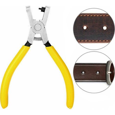 Alicates perforadores para cinturones y correas de reloj, herramienta perforadora de cuero de 5 pulgadas, alicates universales para cinturón de 2 mm de diámetro.