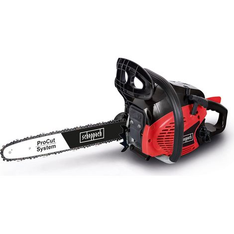 Scheppach Tronçonneuse Thermique CSP41- Moteur de 2T de 41cm3 - Chaîne & Guide Procut de 40cm - Lubrification automatique de la chaîne - Frein de chaîne intégré - Anti-vibrations - Ideal pour abattage