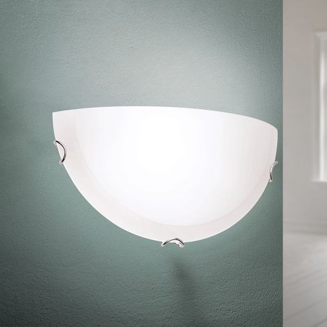 [NEUWERTIG] B-Ware Orion Wandleuchte Agada LED Wandlampe dimmbar Opalglas chrom 30x15cm weiß (1/2)