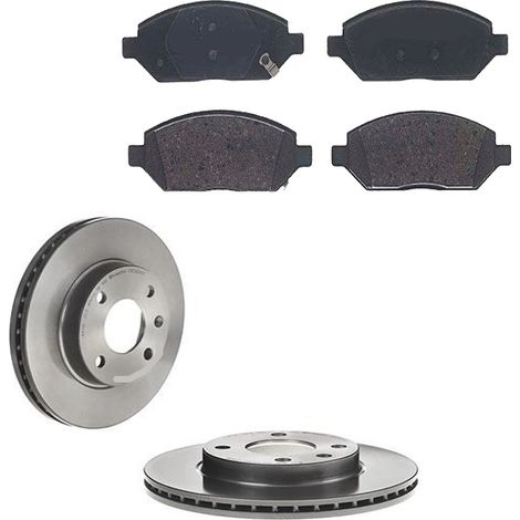 KIT FRENI ANTERIORI compatibile con OPEL KARL (C16) - DISCHI + PASTIGLIE OEM: P 59 088 / 18492 /SOSTITUZIONE DIRETTA/BASSA POLVERE/SILENZIOSO