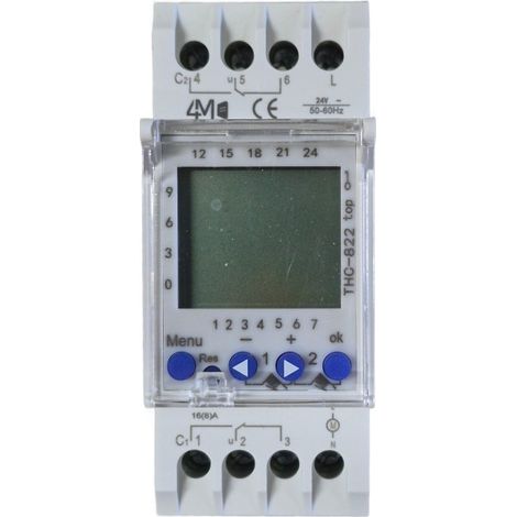 Horloge hebdomadaire 24v 2 contacts