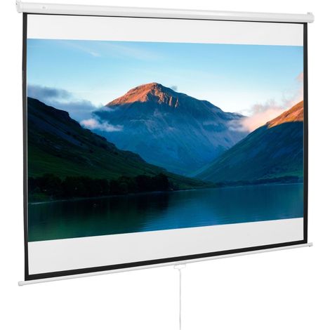 Beamer Leinwand 203 x 152 cm 100 Zoll 4:3/ 16:9 Projektionsleinwand Manuell für Heimkino, pour maison (1/5)