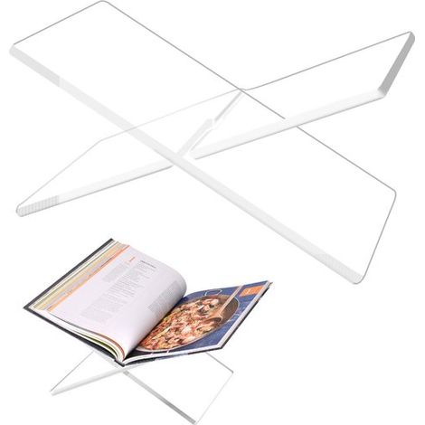 2 soportes acrílicos para libros，soporte abierto para lectura，soporte para mesa de centro，soporte de presentación para Biblias (1/4)