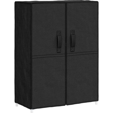 Maison Exclusive - Scarpiera Nera 60x28x90 cm Tessuto (1/5)