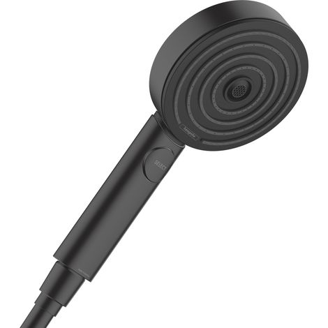 Hansgrohe Pulsify Select - Cabezal de ducha Activation 105, 3 chorros, negro matee 24100670