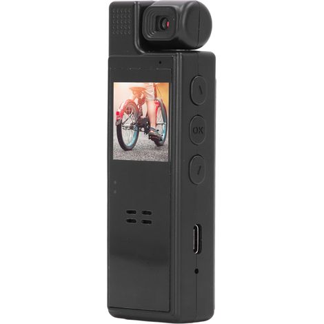 Caméra de cyclisme avec écran couleur 1,3 pouce, fixation arrière, angle de rotation à 180° et batterie intégrée. (1/5)