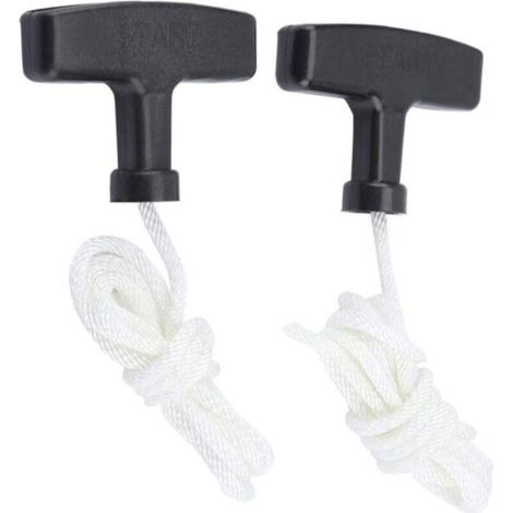 Vtizikl 2 Pièces Corde de Début de Recul, Corde de Départ et Poignée, Corde de Démarrage pour Tondeuse à Gazon,pour Tondeuse à Gazon, Débroussailleuse, Pièces de Moteur de Coupe (145 mm, 5mm) (1/4)