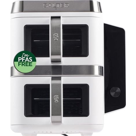 Freidora sin aceite Salter VertiCook View con doble cajón, 4 niveles de cocción, capacidad de 9 l (2 x 4,5 l), 2 cajones/2 bande (1/5)