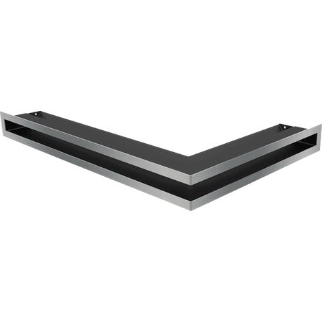 Eck-Lüftungsgitter LUFT links 60x40x6 Edelstahl (1/5)
