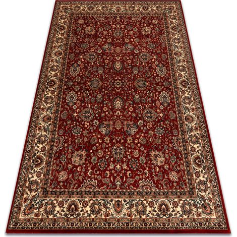 Wollteppich KASHQAI 4362 302 Ornament rotwein / beige red 160x240 cm