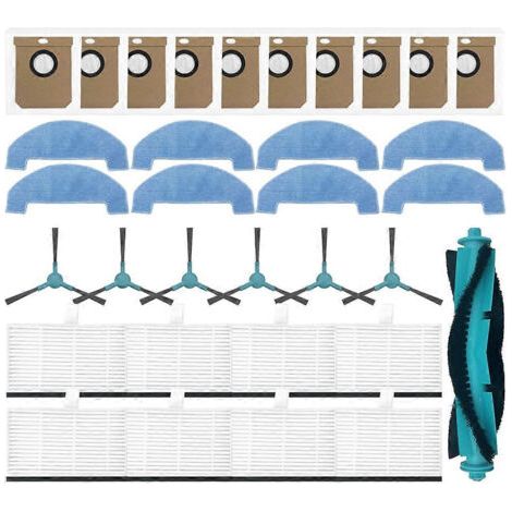 NALOOKAMIC Lot de 33 pièces de rechange pour aspirateur Cecotec Conga 7690 Immortal Max : brosse principale, filtre HEPA et chiffon de nettoyage. (1/4)