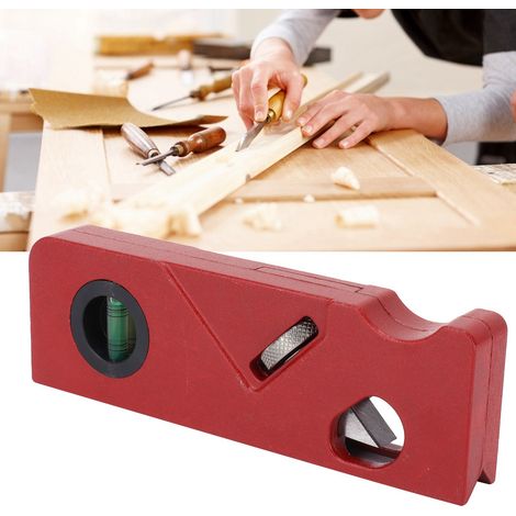 Rabot à chanfreiner pour le travail du bois, outil d'aplanissement des bords et des angles, chanfreinage pour le bricolage (rouge) (1/5)