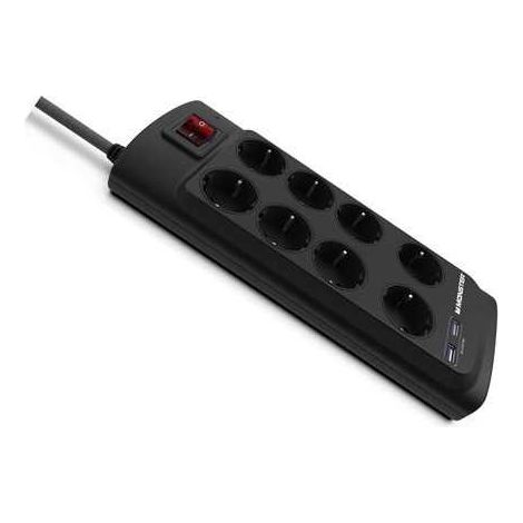 Parafoudre parasurtenseur 8 Prises 2 USB Monster Cable MFG4003 Noir