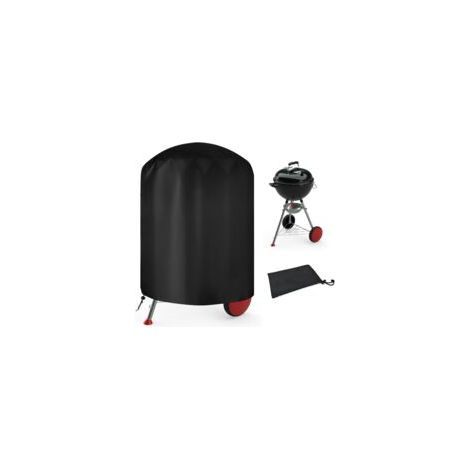 LAN Housse Barbecue Exterieur Rond, Bâche de Protection BBQ Couverture Anti-UV/Anti-l'eau,210D Oxford, Ø61 x 72 cm, Housse Convient la Plupart des Grills (1/5)