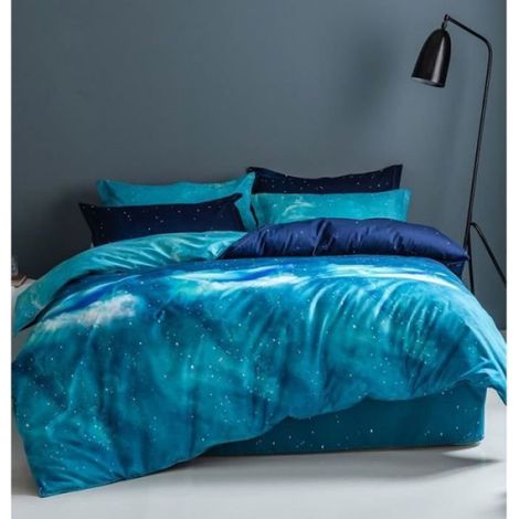 Housse De Couette - Polyester Imprimee 200x200 Cm Avec 2 Taies Doreiller 50x70 Cm - Parure Complet (1/3)