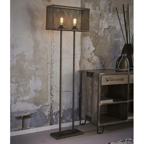 Lampadaire industriel grillagé forme rectangle RALF (1/5)
