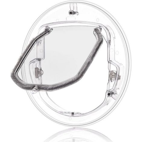 Chatière Verrouillable - 4 Modes de Verrouillage - Pour Fenêtre ou Porte Coulissante en Verre - Compatible Chats et Petits Chiens Jusqu'à 6 kg - 1 Pièce (1/5)