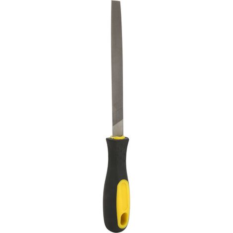 Mittelgroße, doppelte Halbrundfeile aus T12-Kohlenstoffstahl, Metallbearbeitungsfeile für Monteure, 15 cm langer Griff, Feilwerkzeug (1/5)