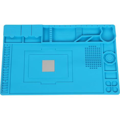 Tapis de soudure magnétique résistant à la chaleur, silicone isolant pour réparation de téléphone et ordinateur (1/5)