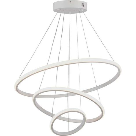 V-TAC VT-7816 LED-Hängeleuchter 3 aufgehängte Kreise 32W aus Metall mit modernem Design 60100cm Farben Weiß 3000K - 8018