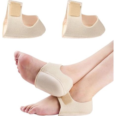 Protectores de talón de silicona de 2 piezas para fascitis plantar y tendinitis de Aquiles con almohadillas de gel suave (1/5)