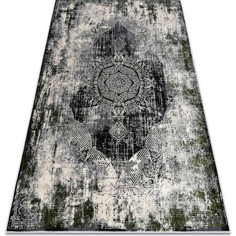 Modern VINCI 1516 Teppich Rosette vintage - Strukturell elfenbein / grün multicolour 80x150 cm