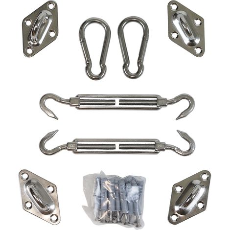 Sonnensegel Befestigungsset Edelstahl - Pro Set