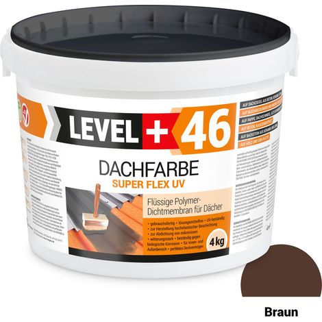 LEVEL+ Dachfarbe elastische Dicht-Polymermembrane L+46 BRAUN - 4KG