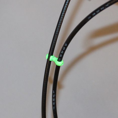 10 Pièces Fixations Vélo en S pour Câbles de Frein et Dérailleur (Vert) (1/3)