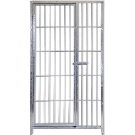 Pannello con porta cancello recinzione giardino & orto con zincatura a caldo 100xh180 cm