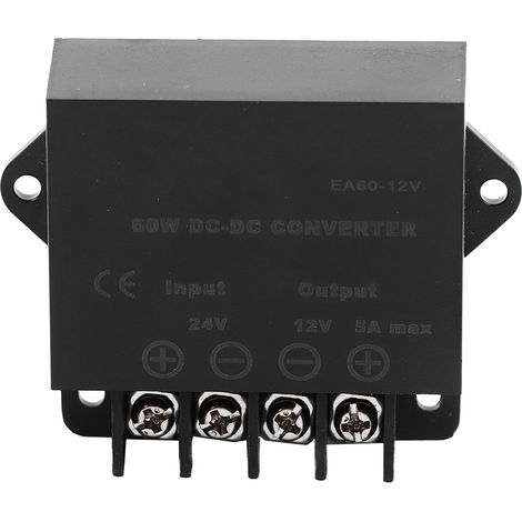 GARRYFIZH Convertisseur électrique pour voiture 5A 24V vers 12V CC, transformateur d'alimentation pour véhicule