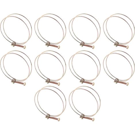 Collier de serrage double fil pour tuyau d'arrosage, clip de fixation pour tuyau (94 mm - 100 mm)