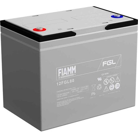 Batteria al piombo ermetica 12V 80Ah - Fiamm 12FGL80