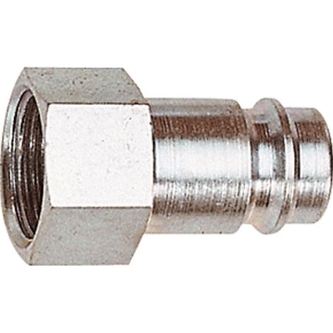 Nipplo maschio STA temprato / tappo nichelato DN 10 IG G 3/4 pollici RIEGLER (Per 10)