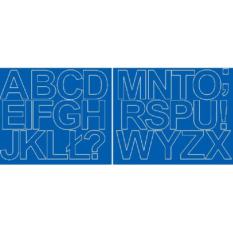 Selbstklebende Buchstabenaufkleber, 6 cm, blau glänzend