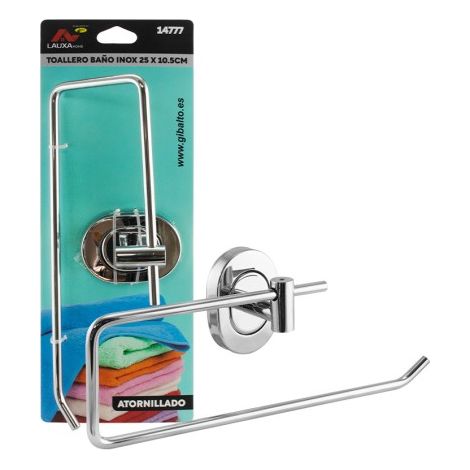 Toallero Baño Acero Inoxidable Lauxa Home 25x10.5cm Cromado (1/5)