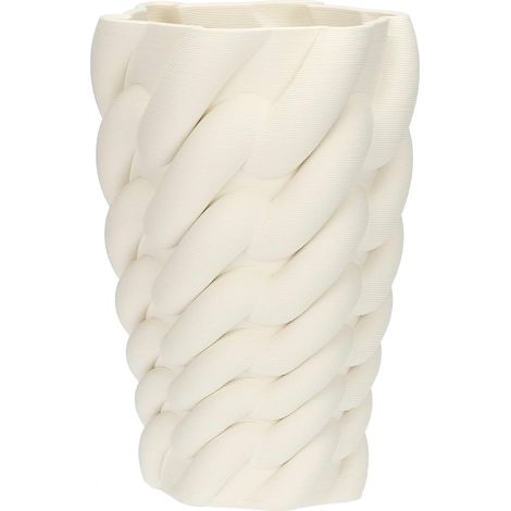 Vase Deco Trame M en céramique, 18 x 18 cm, Profondeur 28 cm, Collection Trama (1/3)