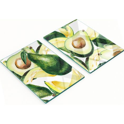 Pannelli decorativi multifunzionali in vetro con stampa di avocado, 2x40x52 cm (1/5)