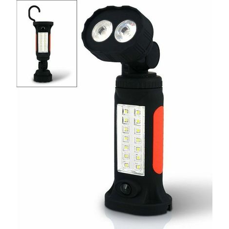 14+2 LED Camping Lampe,Mains Libres Lampe de Travail Torche Avec Crochet et Siège d'Aimant Lampe de poche pour Voiture,Garage,Urgence,Atelier 7284 (1/5)