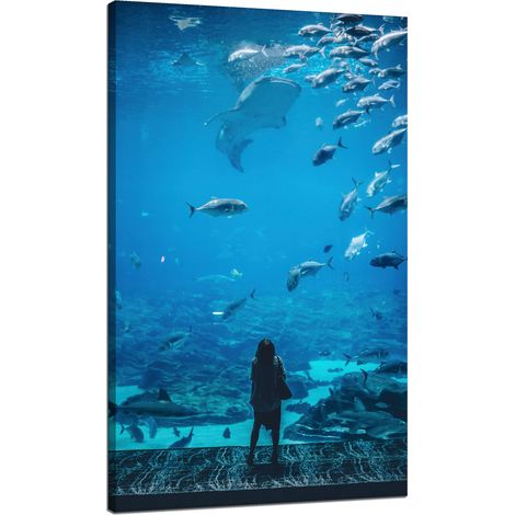 Lienzo impreso "Gente Acuario" 70x120 cm