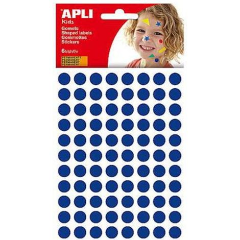 Bs. 6Fg Etichette Adesive Cerchi 10Mm. Blu X1