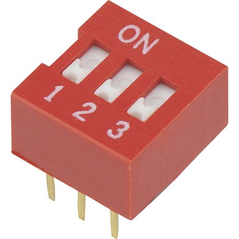 Interrupteur DIP TRU COMPONENTS 704837 Nombre de pôles 3 type slide 1 pc(s)