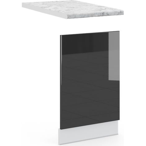 Pannello frontale Fame-Line, Antracite lucido, 45 cm , PL Marmo, Vicco