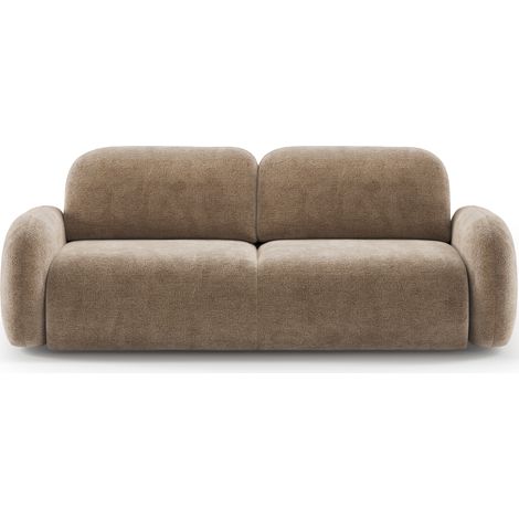 Canapé convertible moderne en tissu ZULA avec coffre de rangement - 250cm-Marron (1/5)