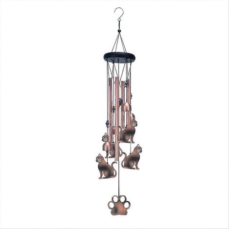 Carillon éolien d'extérieur en forme d'animaux - Cadeau pour les amoureux des chats (1/5)